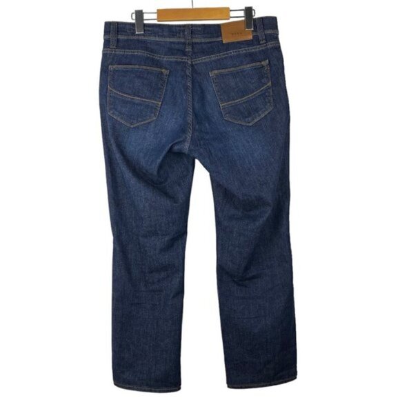 BRAX Cadiz Mens Blue Dark Wash Stretch Straight Fit Denim Jeans Estimate 32 X 30 - Picture 5 of 15